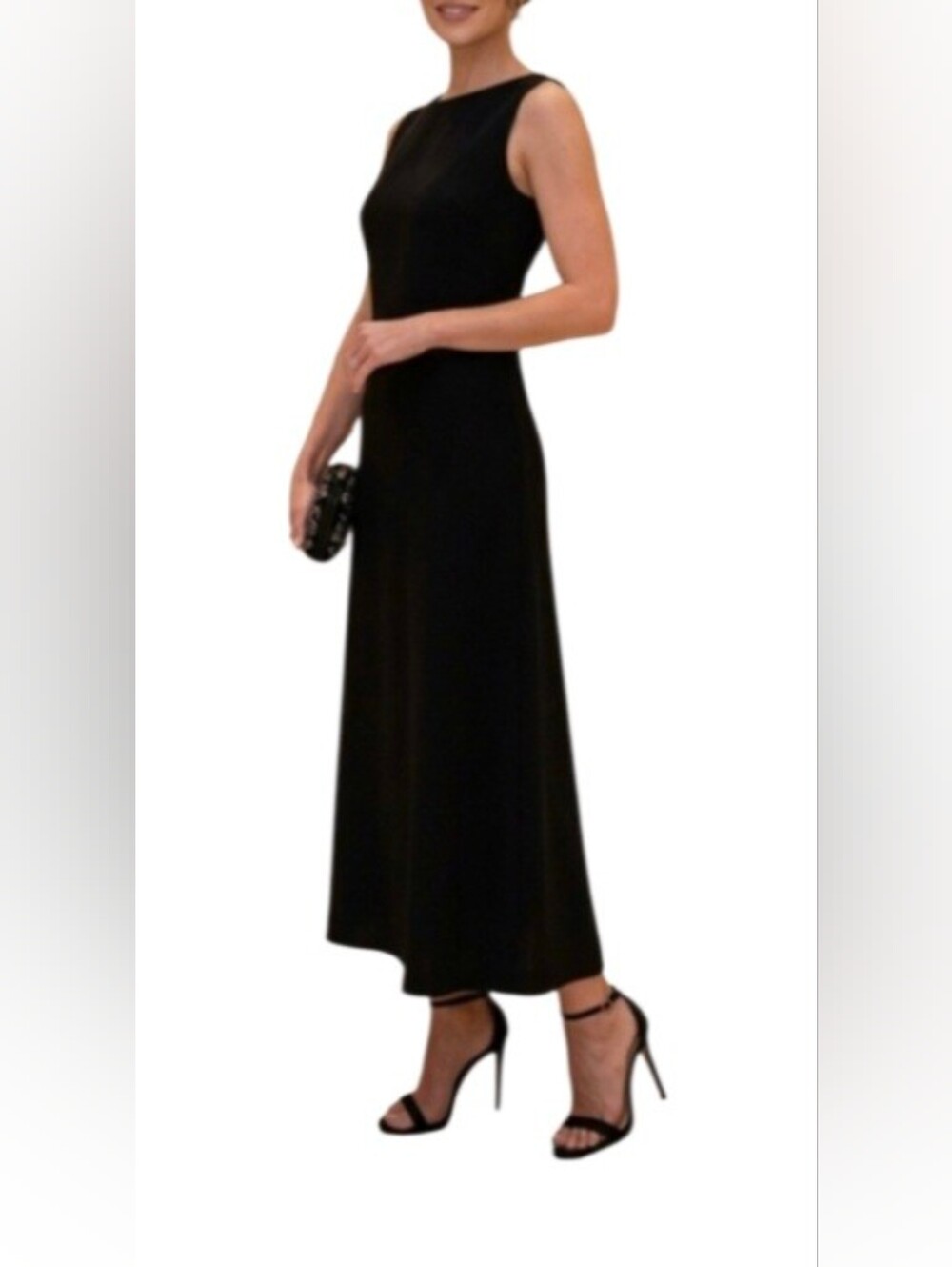 Evan Picone Essential Black Dress women's size 4 Petite. Fits non petites also.